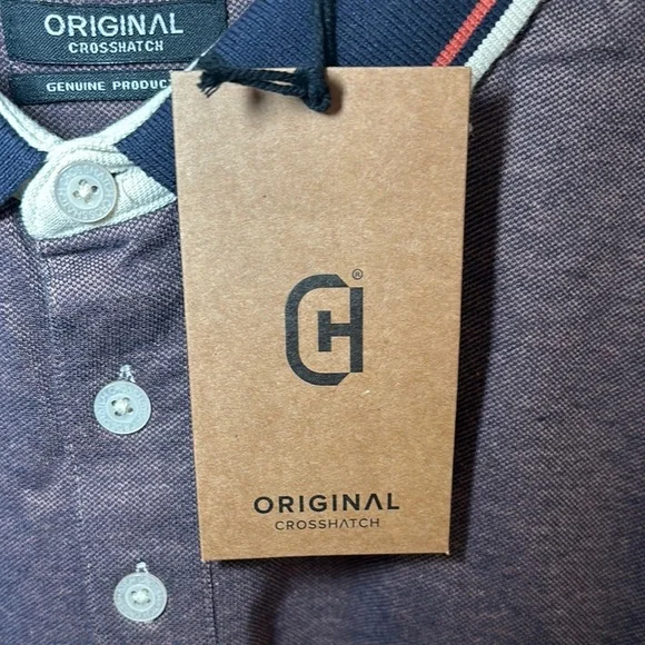 NWT-Classic Brown Polo Shirt with Embroidered Detail - Picture 2 of 10